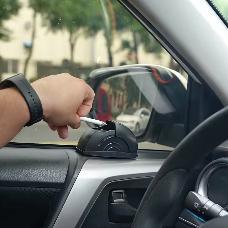 Cendrier de Voiture Portable 🚗 – Antivent & Anti-Odeur de Cigarette