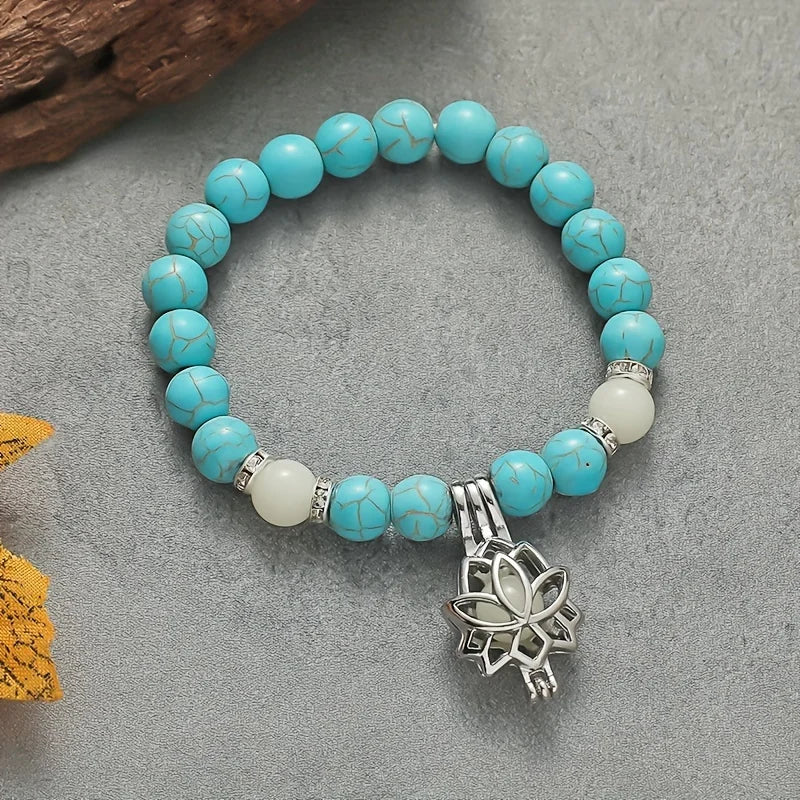 Bracelet Lotus Lumineux de Style Bohème