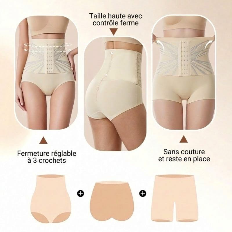 🔥Sous-vêtements taille haute ajustables avec effet push-up pour les fesses