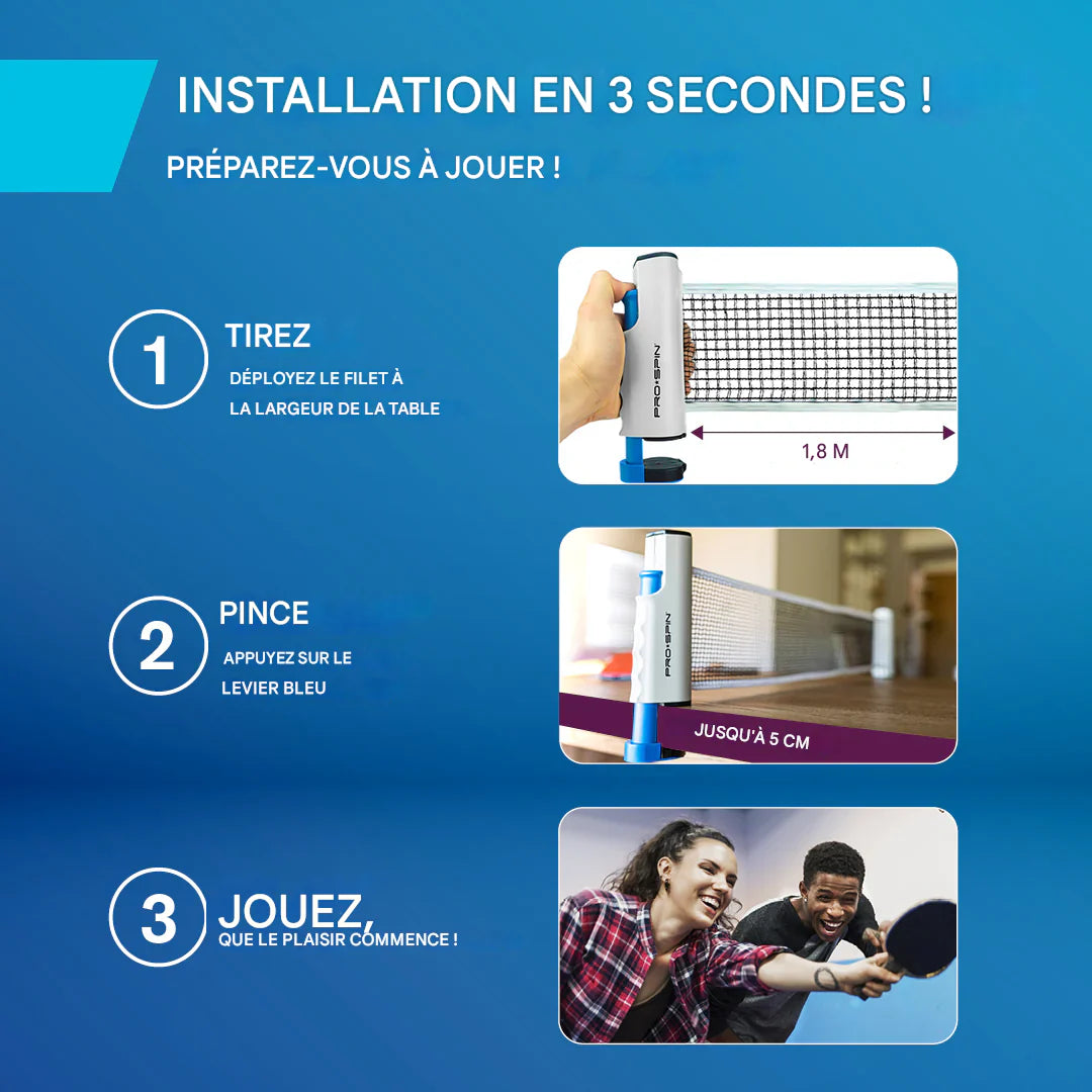 🏓 Kit Ping-Pong Complet et Portable : Plaisir Instantané à la Maison ou en Voyage !