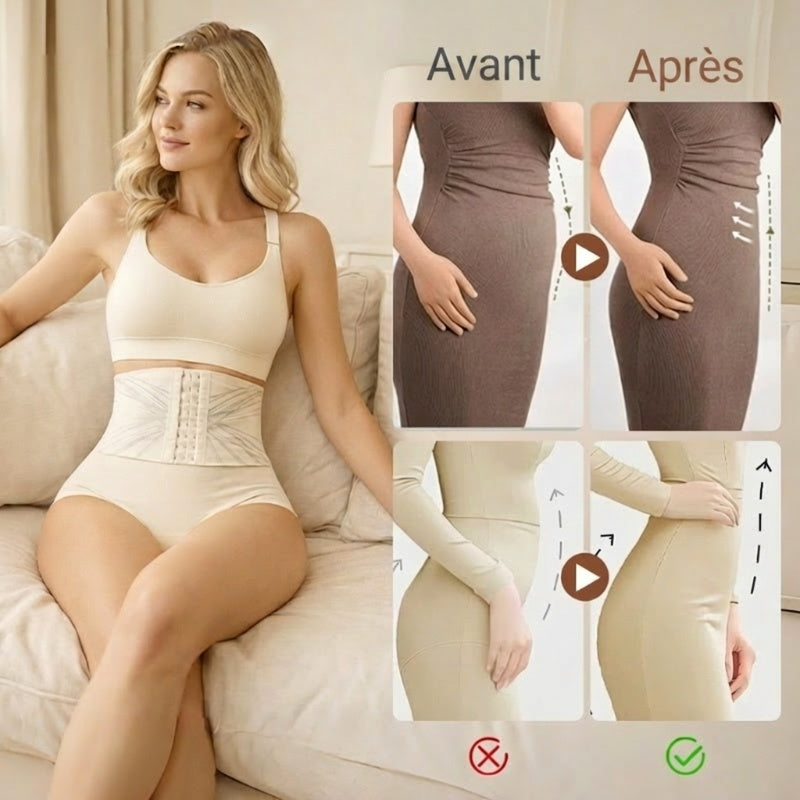 🔥Sous-vêtements taille haute ajustables avec effet push-up pour les fesses