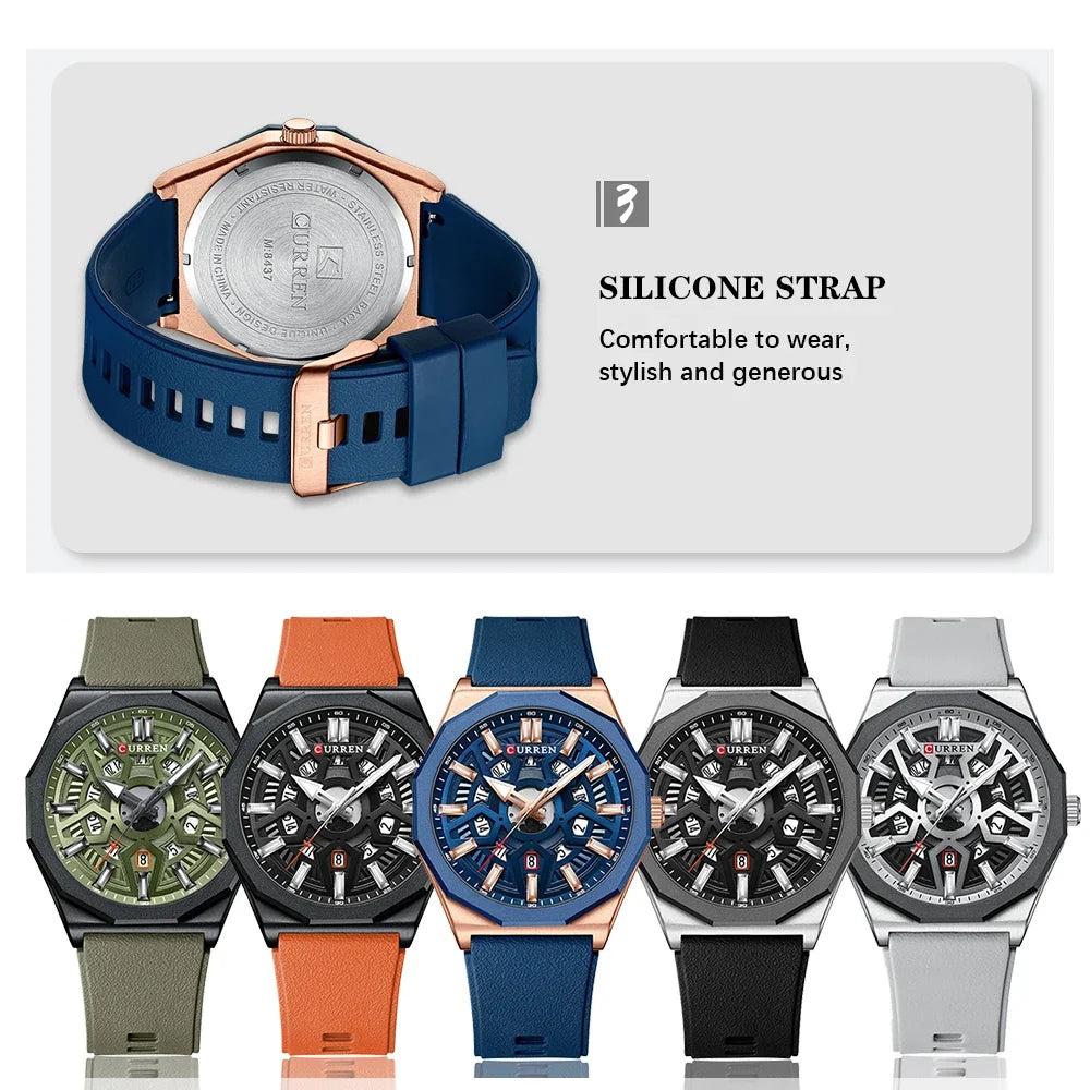 CURREN Montre Élégante pour Hommes
