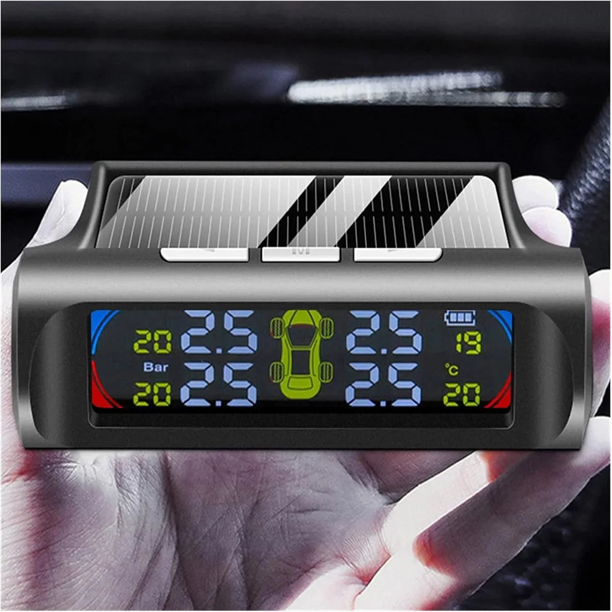 Système de Surveillance de Pression des Pneus TPMS 🚗 – Écran Digital avec Capteurs Externes