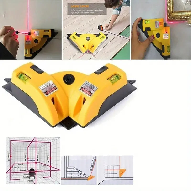 Niveau Laser 90° Haute Précision – Infrarouge pour Pose de Carrelage à Angle Droit
