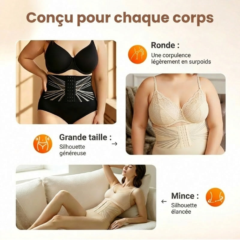 🔥Sous-vêtements taille haute ajustables avec effet push-up pour les fesses