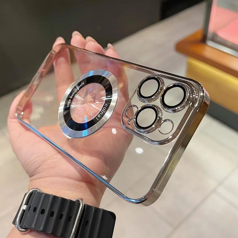 Coque de téléphone portable antichoc avec revêtement électroplaqué