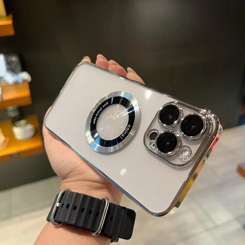 Coque de téléphone portable antichoc avec revêtement électroplaqué