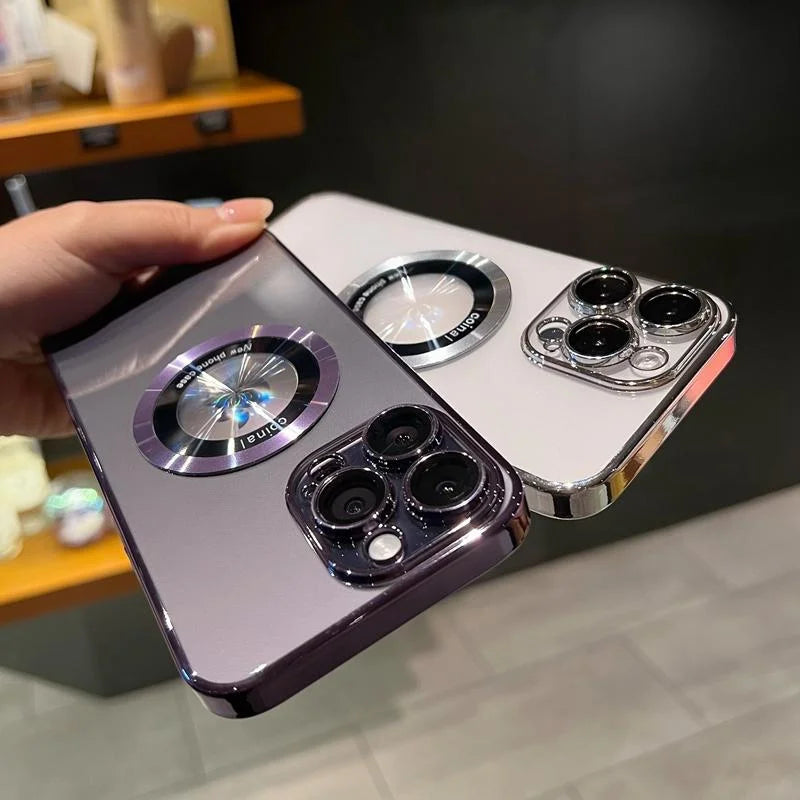 Coque de téléphone portable antichoc avec revêtement électroplaqué