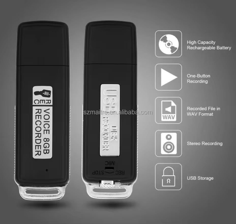 Clé USB Enregistreur Intelligent : Pour Réunions, Cours et Surveillance Discrète