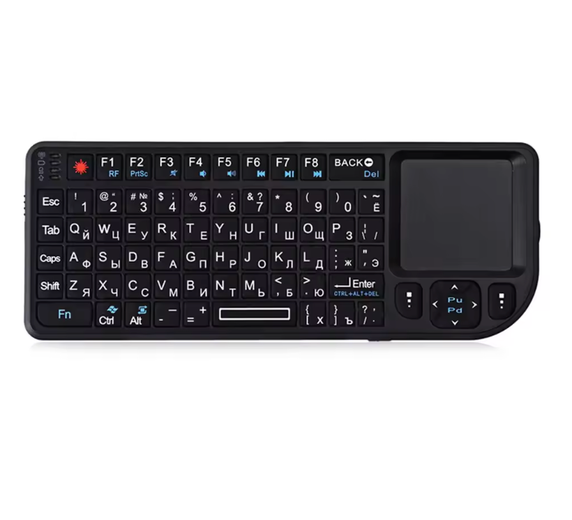 Clavier Sans Fil 2.4G avec Rétroéclairage 7 Couleurs 🌈 – Pavé Tactile, Souris & Lampe Torche Intégrée, Parfait pour PC, Ordinateur Portable & Smart TV Box