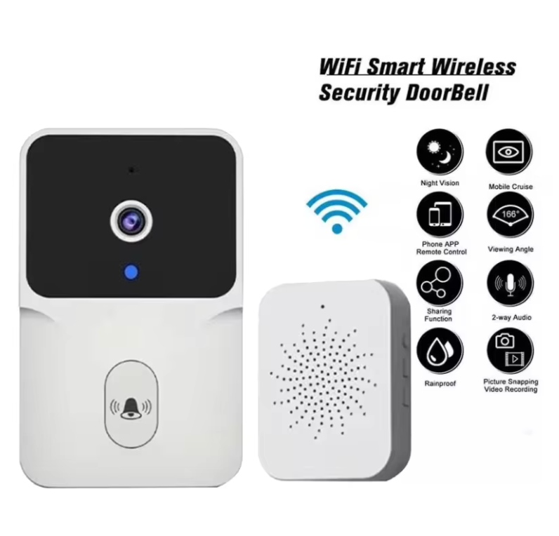 📹 Sonnette Vidéo WiFi Intelligent 🔔 Caméra Connectée avec Audio Bidirectionnel – Surveillance Sans Fil & Sécurité Totale à la Porte 🏠✨