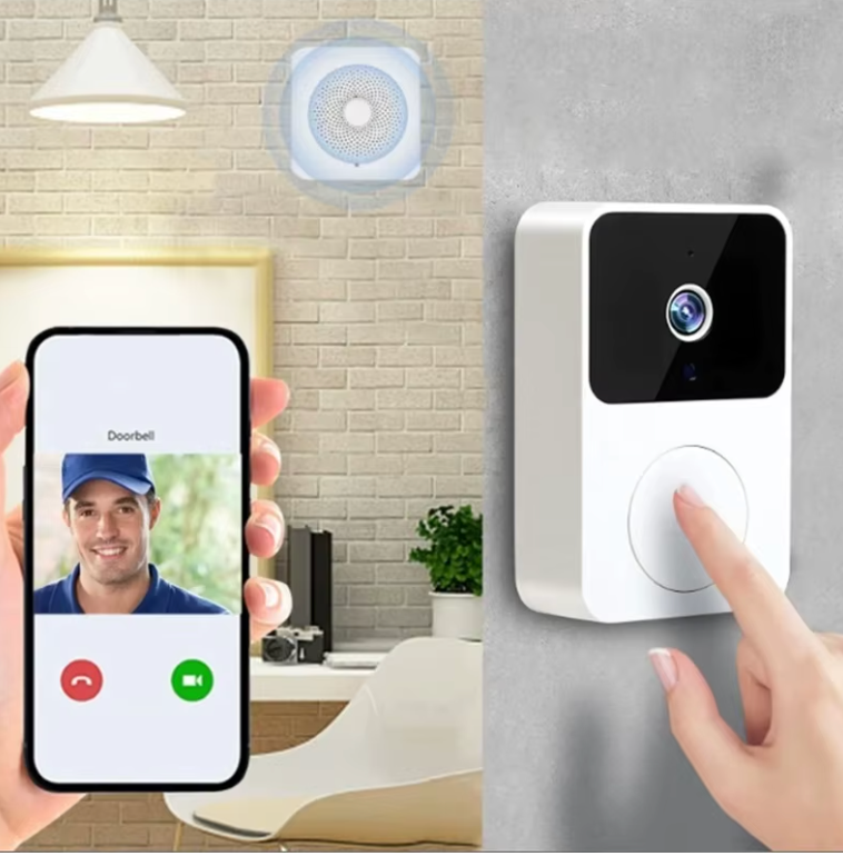 📹 Sonnette Vidéo WiFi Intelligent 🔔 Caméra Connectée avec Audio Bidirectionnel – Surveillance Sans Fil & Sécurité Totale à la Porte 🏠✨