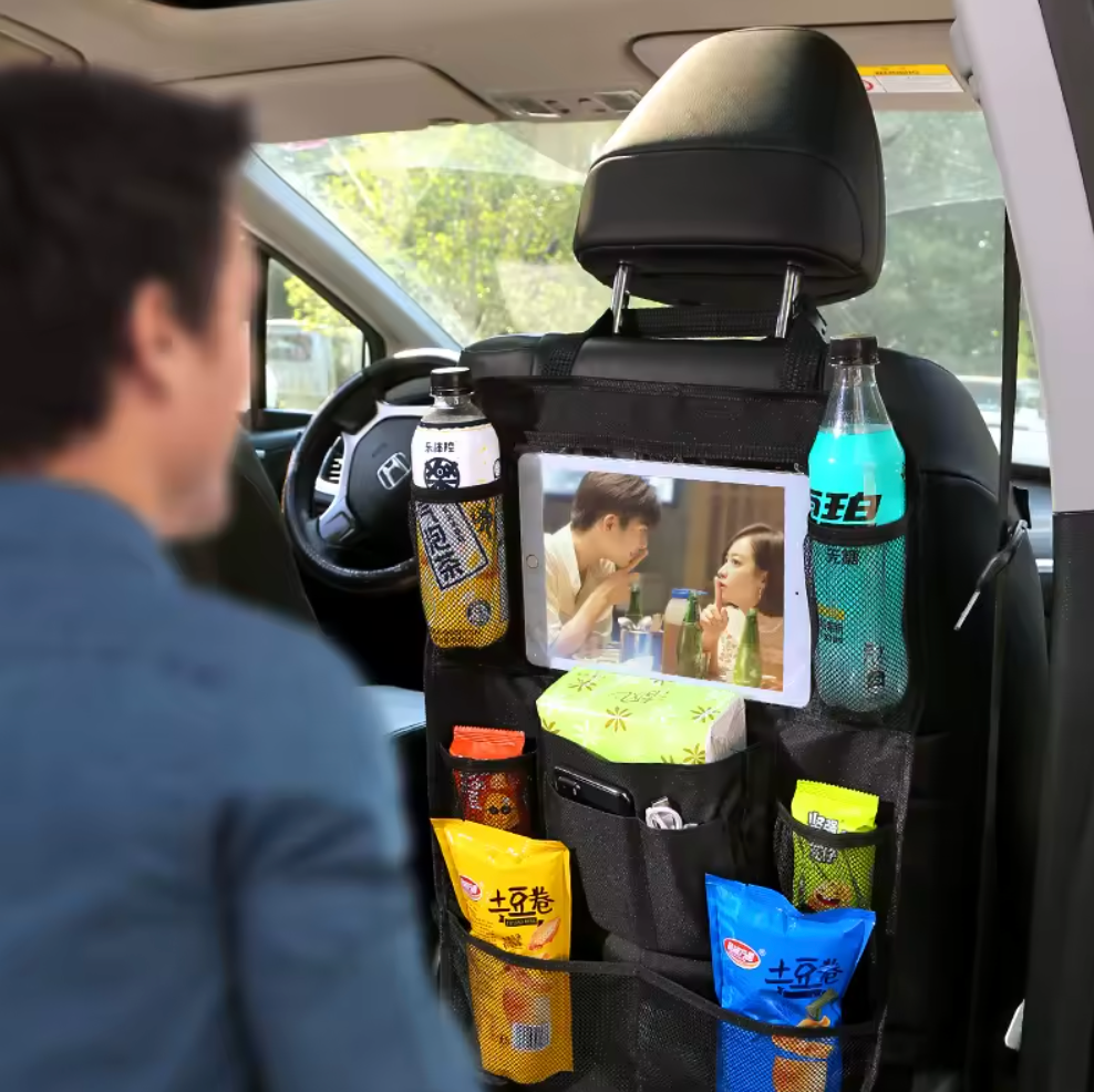 🚗 Organisateur de Siège Arrière Multi-Poches 🎒 Rangement Intelligent, Pratique & Gain de Place pour un Intérieur Toujours Ordonné ✨