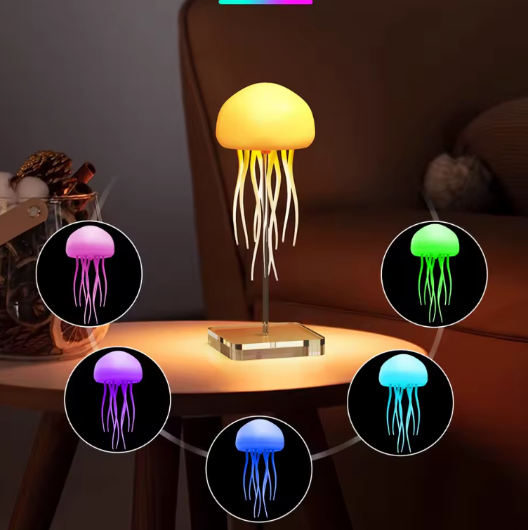 🪼 Veilleuse Méduse Lumineuse ✨ Ambiance Apaisante & Effet Aquatique Magique pour Chambre et Décoration 🌙