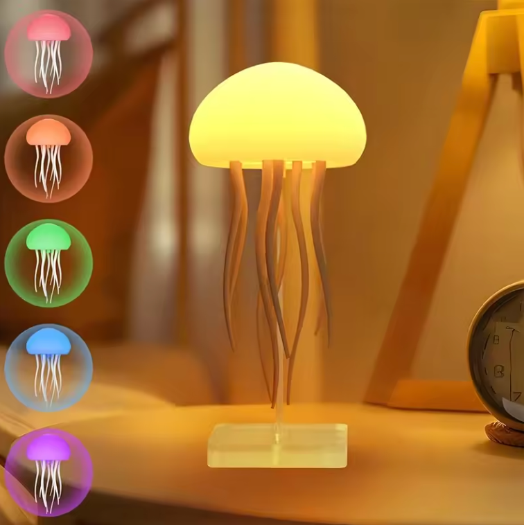 🪼 Veilleuse Méduse Lumineuse ✨ Ambiance Apaisante & Effet Aquatique Magique pour Chambre et Décoration 🌙