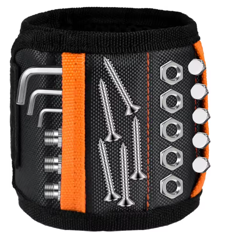 🧲 Bracelet Magnétique de Bricolage 🛠️ Porte-Vis et Outils Pratique – Travail Plus Rapide et Mains Libres ✨