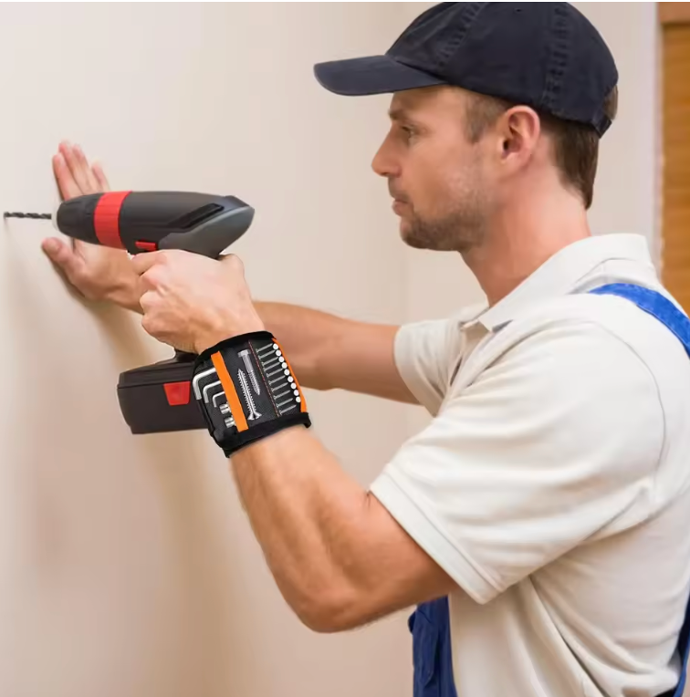 🧲 Bracelet Magnétique de Bricolage 🛠️ Porte-Vis et Outils Pratique – Travail Plus Rapide et Mains Libres ✨