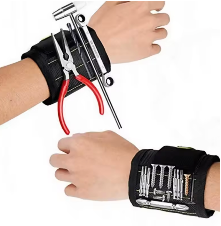🧲 Bracelet Magnétique de Bricolage 🛠️ Porte-Vis et Outils Pratique – Travail Plus Rapide et Mains Libres ✨