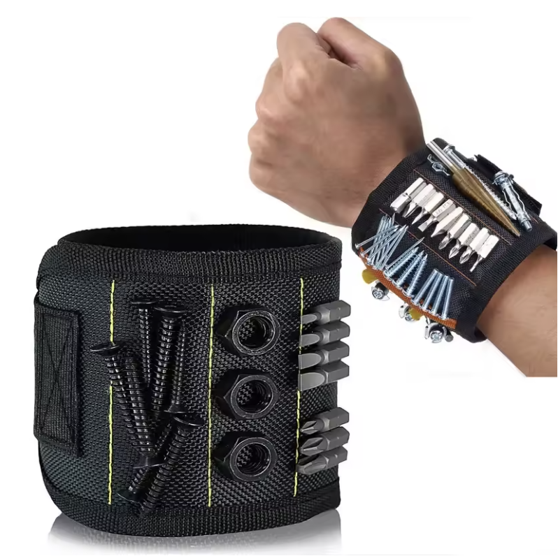 🧲 Bracelet Magnétique de Bricolage 🛠️ Porte-Vis et Outils Pratique – Travail Plus Rapide et Mains Libres ✨