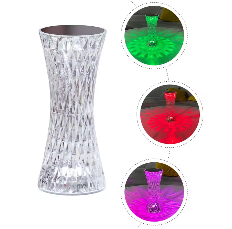 💎 Lampe Cristal RGB ✨ Éclairage Multicolore Élégant pour une Ambiance Moderne et Féérique 🌈