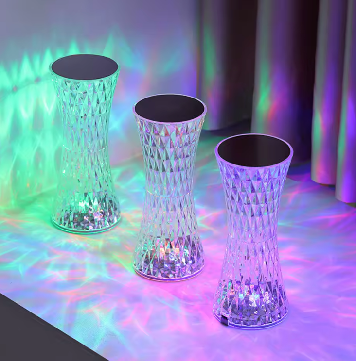 💎 Lampe Cristal RGB ✨ Éclairage Multicolore Élégant pour une Ambiance Moderne et Féérique 🌈