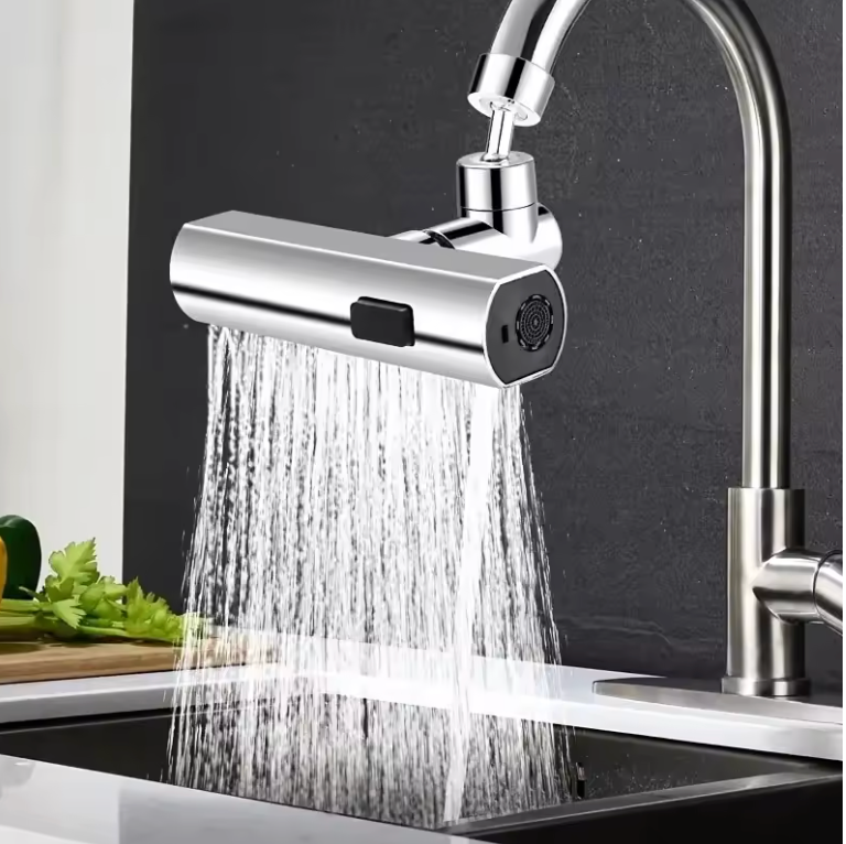 Adaptateur de Robinet Multifonctionnel 🚰 – Bec Rotatif à 360° avec Design Anti-Éclaboussures