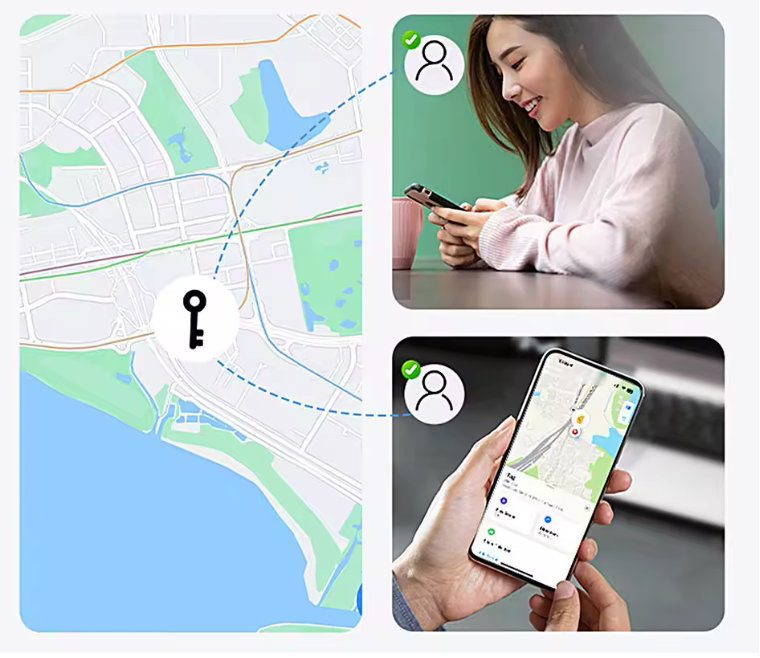 Traceur GPS Intelligent Compatible iOS 📍 – Dispositif Anti-Perte pour Personnes Âgées, Vélos et Motos