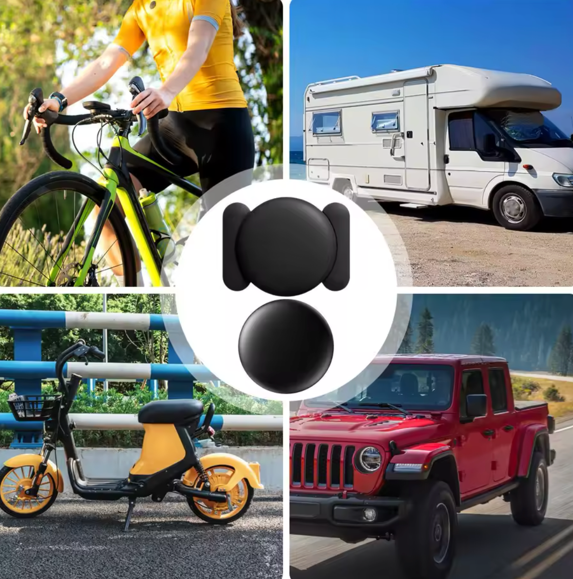 Traceur GPS Intelligent Compatible iOS 📍 – Dispositif Anti-Perte pour Personnes Âgées, Vélos et Motos