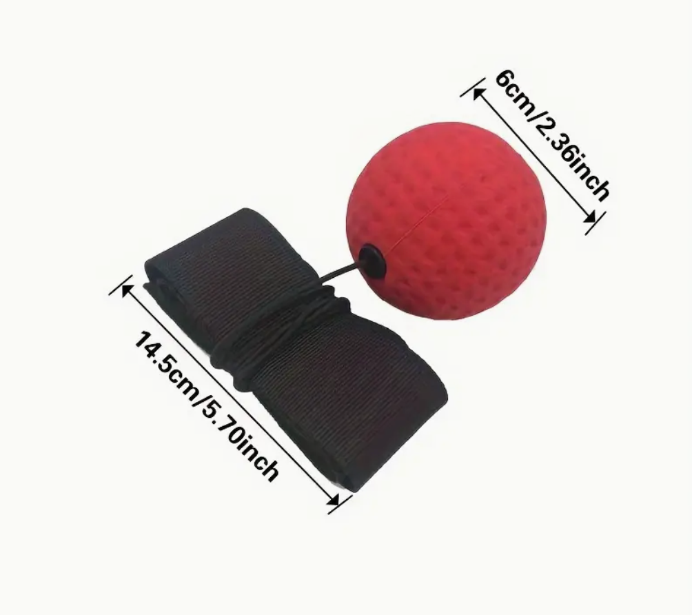 🥊 Ballon de Réaction et de Vitesse de Boxe 🎯 Monté sur la Tête – Entraînement Ludique pour Débutants et Jeunes 💪 Plastique Résistant, Couleur Rouge 🔴