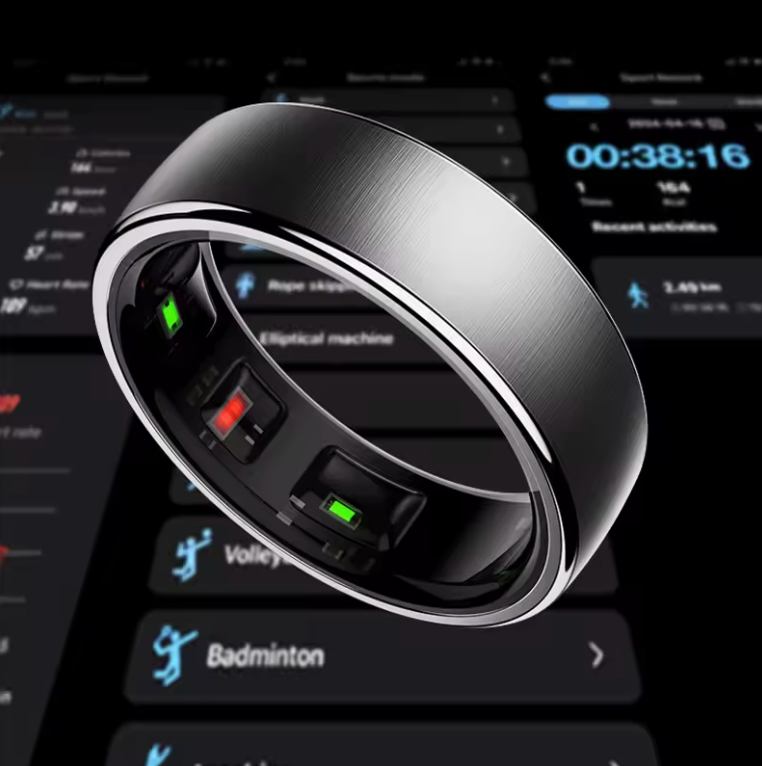 💍 Bague Connectée Étanche 🌧️ Suivi Santé & Sommeil – Modes Multi-Sport pour Hommes & Femmes 📊 Compatible QRing APP 📱