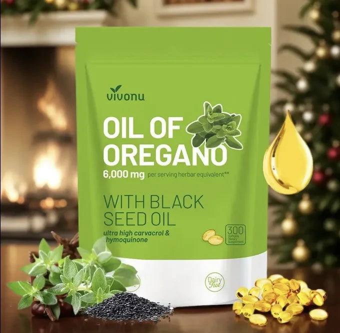 Oil of Oregano Capsules-huile d'origan équilibrée avec de l'huile de nigelle