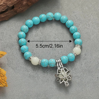 Bracelet Lotus Lumineux de Style Bohème