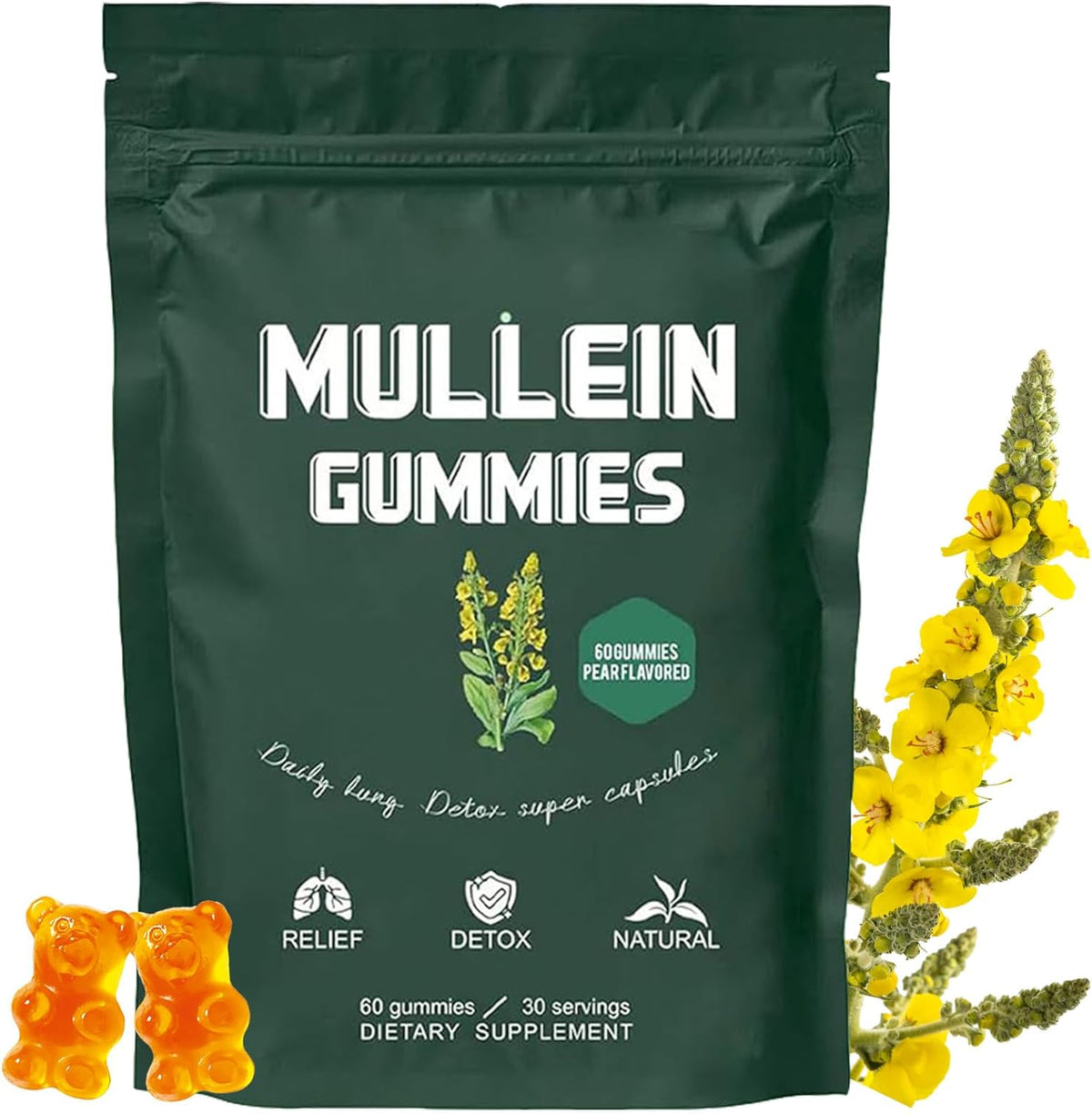 Mullein Gummies -complément alimentaire à base de plantes