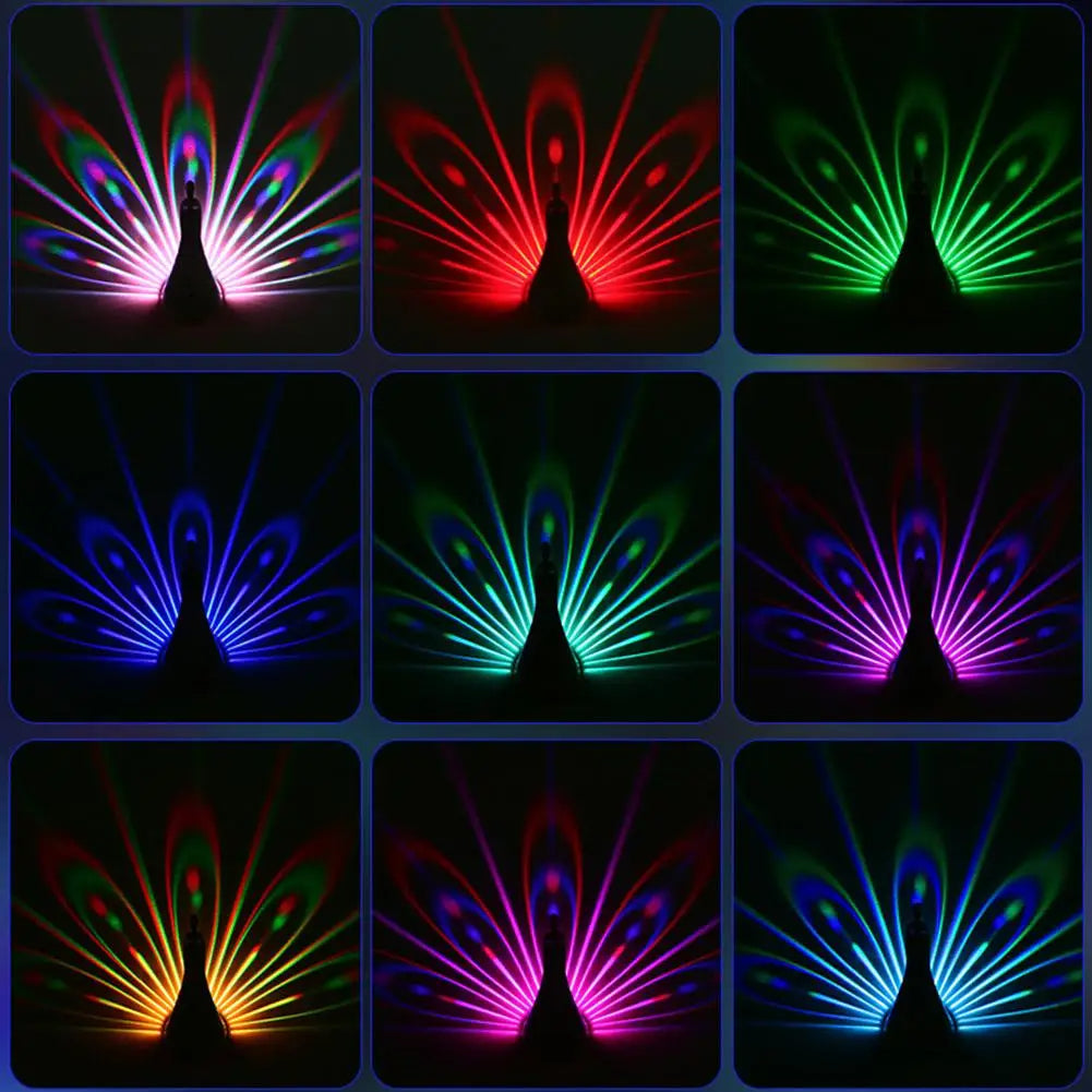 PeacockGlow – Lampe LED Paon Lumineuse et Envoûtante