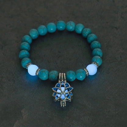 Bracelet Lotus Lumineux de Style Bohème