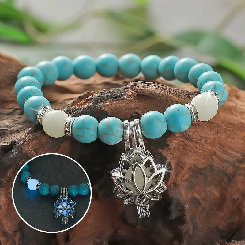 Bracelet Lotus Lumineux de Style Bohème