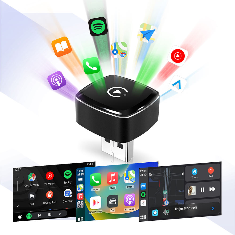 ⚡Adaptateur sans fil 2-en-1 pour iPhone et Android Car