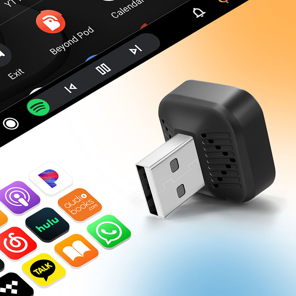 ⚡Adaptateur sans fil 2-en-1 pour iPhone et Android Car