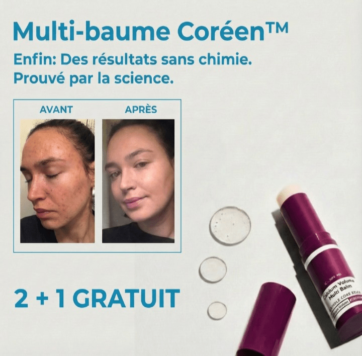 Multi-baume Coréen™ Enfin: Des résultats sans chimie. Prouvé par la science.﻿